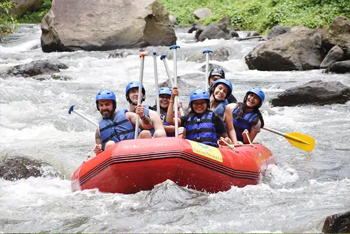 rafting activities at Ayung river Bali