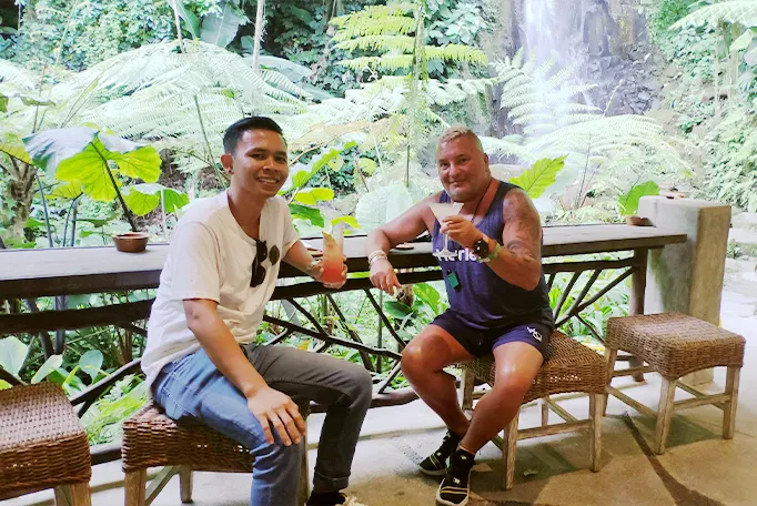 enjoying the beauty of Bali with Mr. Franco